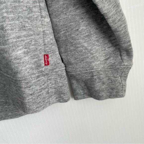 Levi’s classic logo Crewneck sweatshirt pullover long sleeve grey with red logo - Picture 7 of 9